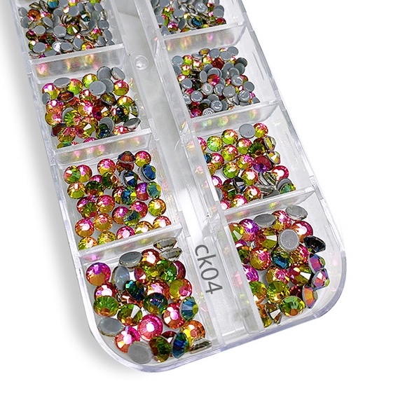 Khay Đá Nail Chân Keo Mix Size Chính Hãng Trang Trí Móng ANGELICA CK04