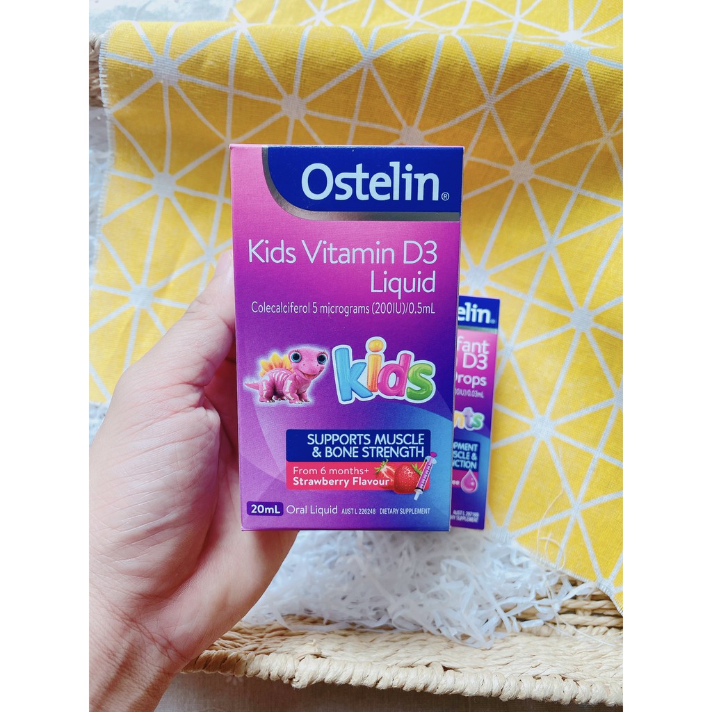 [CÓ BILL]VITAMIN D3 OSTELIN LIQUID CHO BÉ TỪ 6 THÁNG TUỔI - XUẤT XỨ ÚC