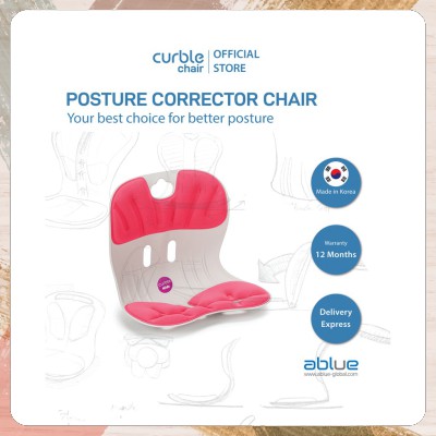 Combo Ghế Curble Chair KIDs điều chỉnh tư thế ngồi chuẩn, Hỗ trợ giảm áp lực cho cột sống - Made in Korea + Cover
