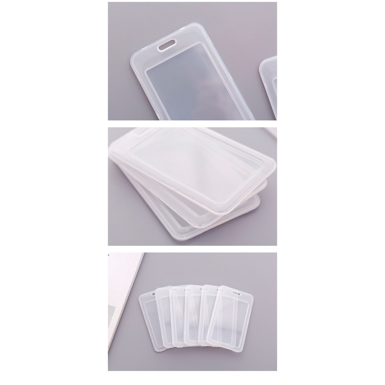 1 Vỏ Bọc Thẻ ID Bằng Nhựa Trong Suốt Đơn Giản
