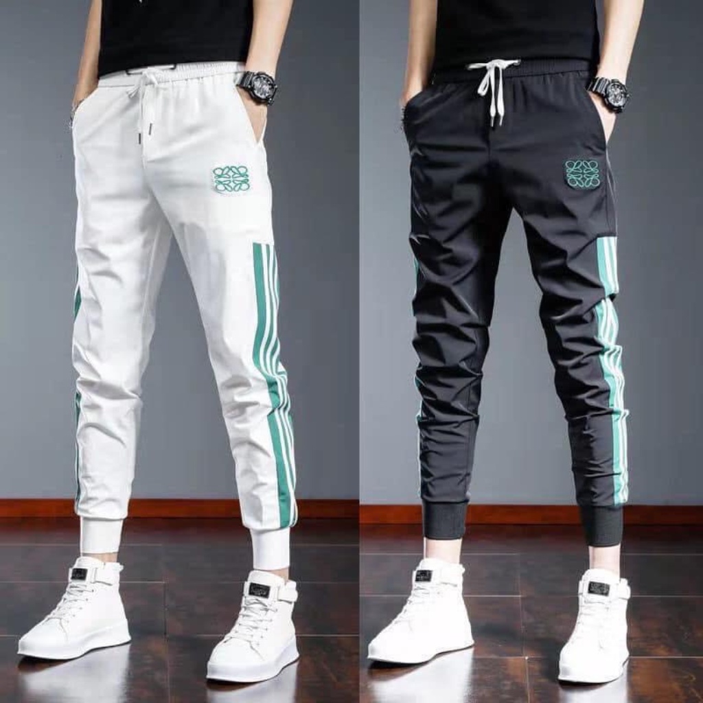 Quần thể thao nam dài,Quần jogger nam thể thao đẹp logo Thêu Xanh