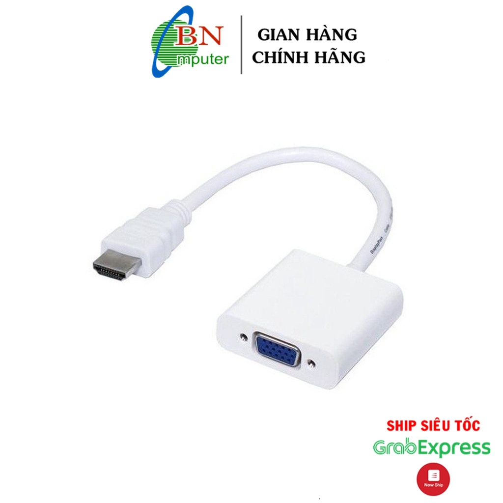 [Mã ELHACE giảm 4% đơn 300K] Dây chuyển HDMI sang VGA màu trắng dài 18cm