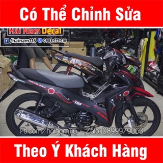 Tem trùm xe máy wave RSX 2012 đỏ đen
