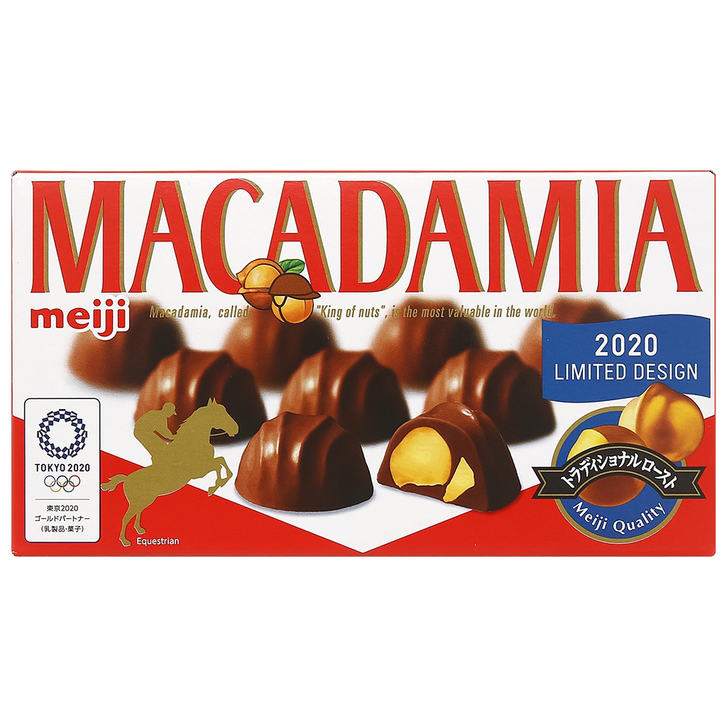 Kẹo socola nhân hạt macca Meiji hộp 88g