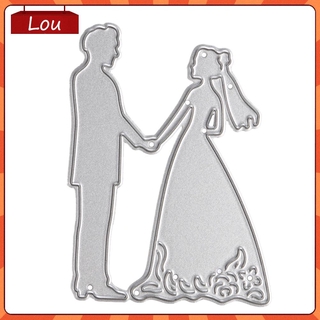 Khuôn Cắt Giấy Kim Loại Hình Cô Dâu Chú Rể