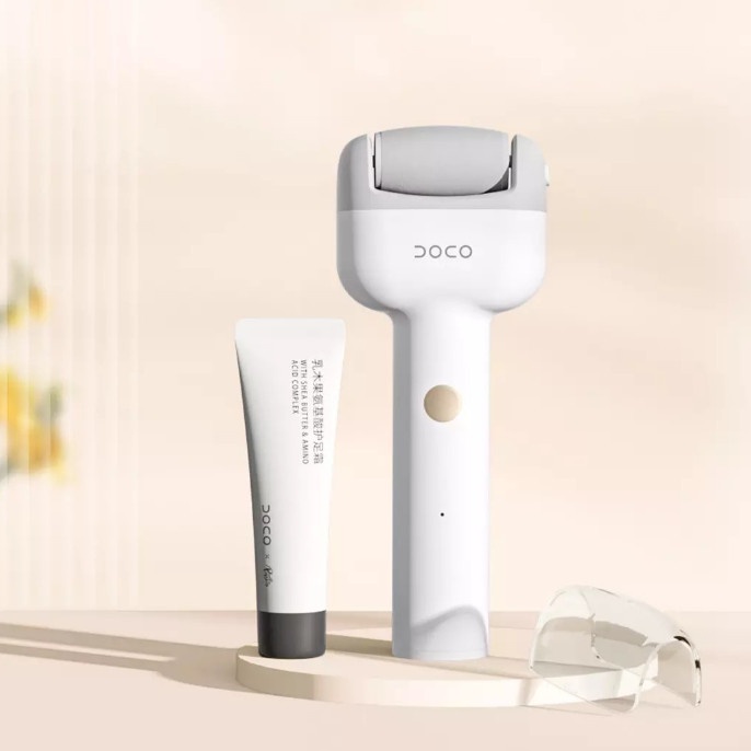 Máy Chà Gót Chân Xiaomi Doco F002 Tặng 2 Đầu Chà, Kem Dưỡng, 2 Chế Độ - Máy Cạo Gót Chân Xiaomi Loại Bỏ Vết Chai Chân