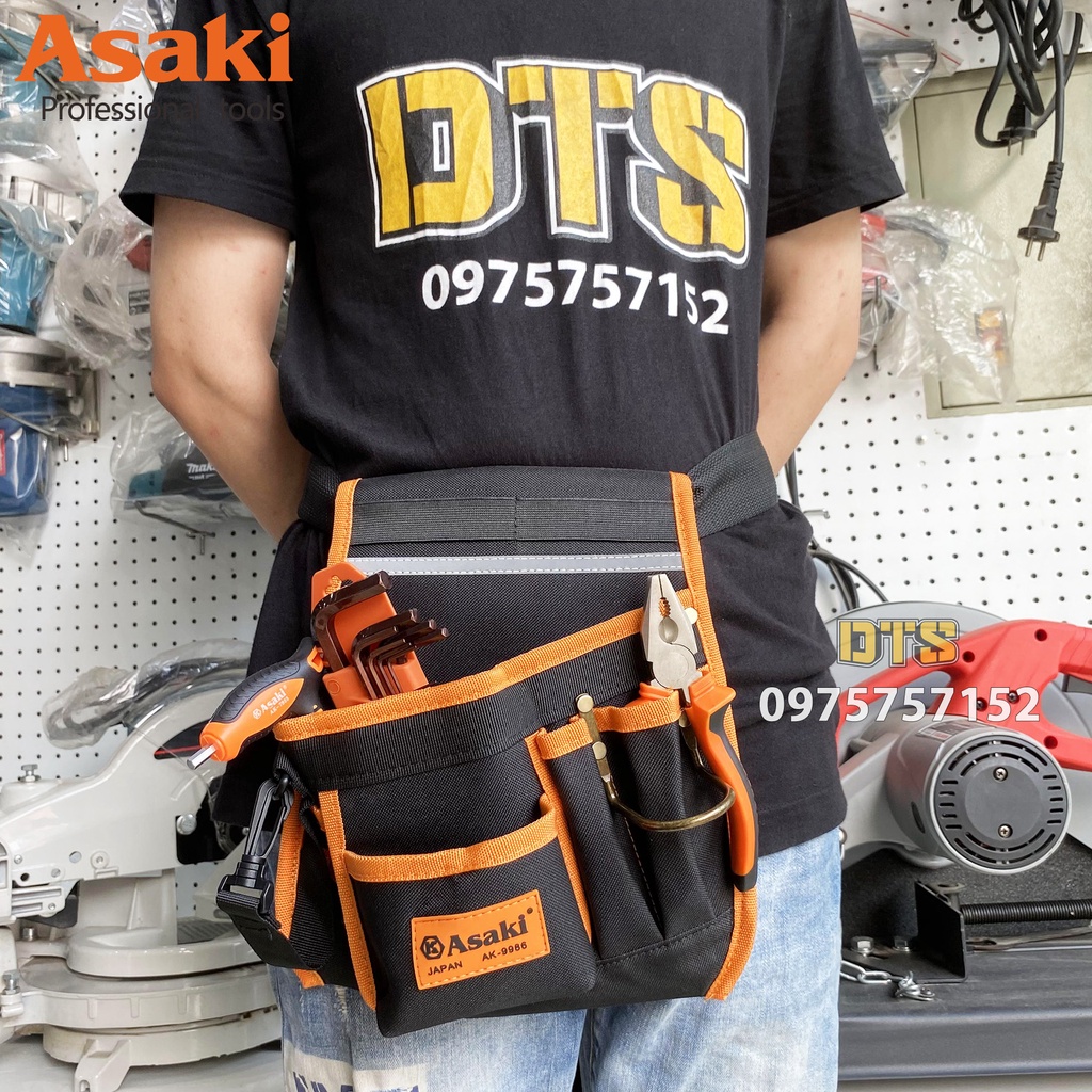 Túi đeo thắt lưng đựng dụng cụ đồ nghề Asaki AK-9986