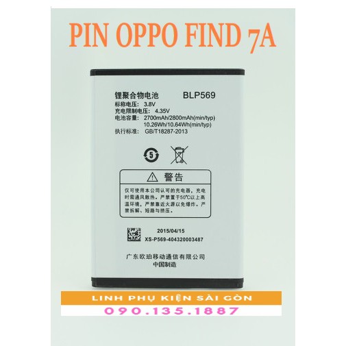 PIN OPPO FIND 7A