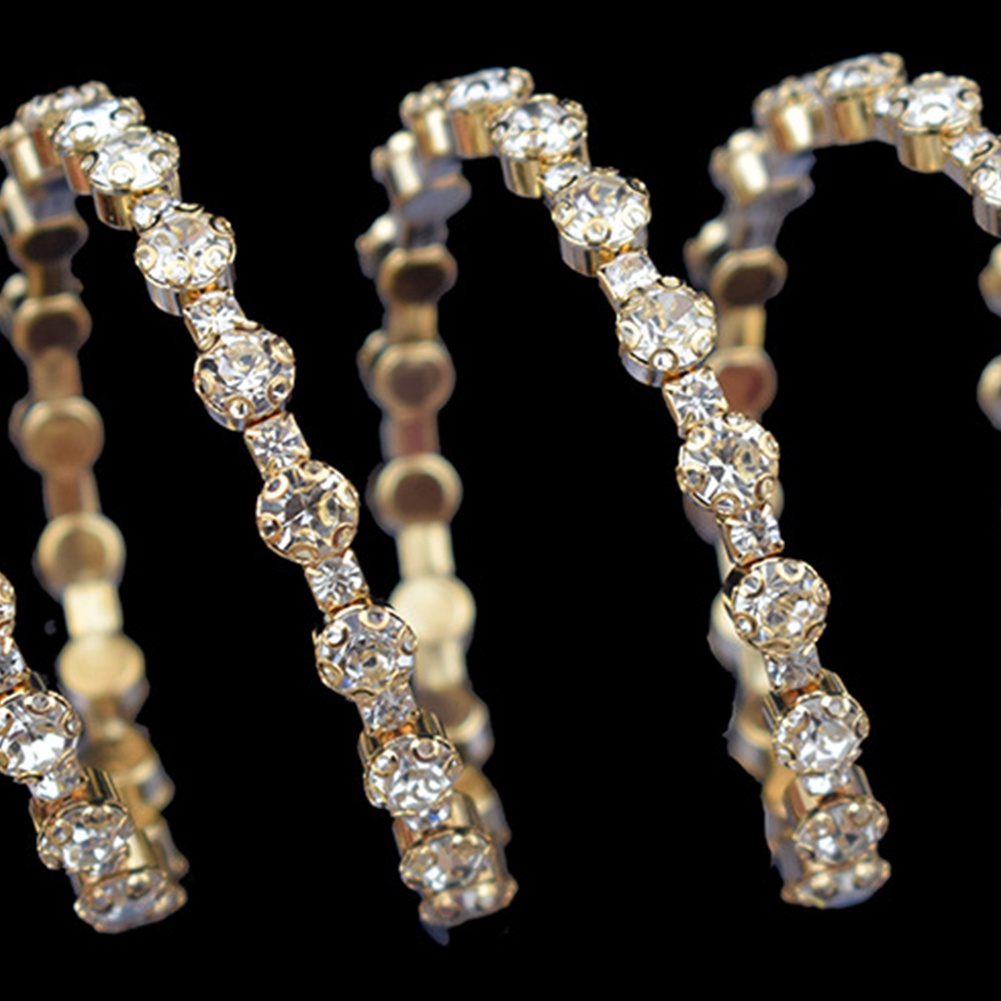 Vòng tay nhiều lớp đính đá zircon lấp lánh phong cách sang trọng cho nữ