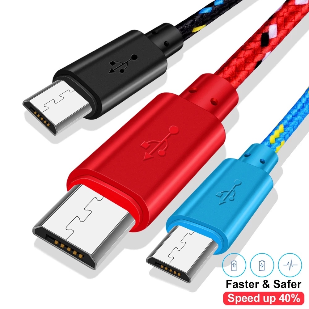 Dây Cáp Sạc Micro Usb 1m / 2m Nhiều Màu Siêu Bền Cho Điện Thoại
