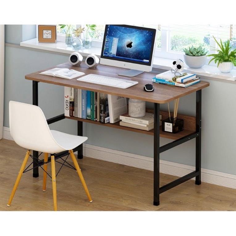 Bàn làm việc có giá lửng,bàn học thiết kế kiểu Hàn S-Table,T-Table khung thép( GD Văn trí )