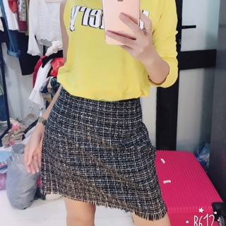 chân váy dạ tweed