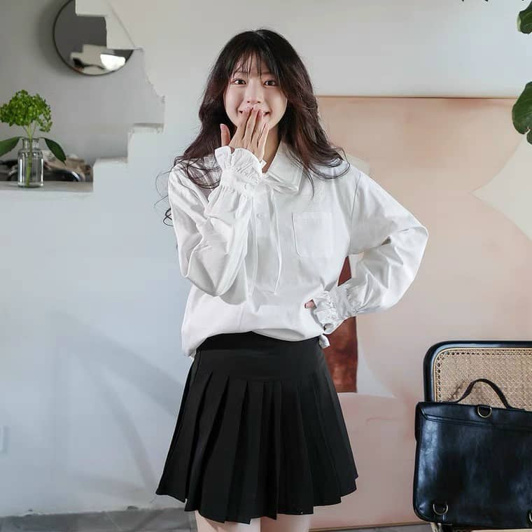 Áo sơ mi cổ bèo xinh kaca NH00089 hihishophaha