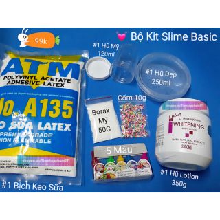 Bộ Kit Slime Basic Nguyên Liệu Làm Slime