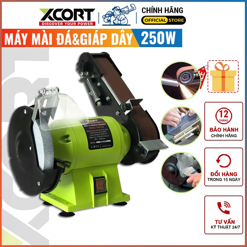 Máy mài giáp dây kèm mài đá 250W Sử dụng mài dao mài kim loại kích thước nhám 50x686 mm