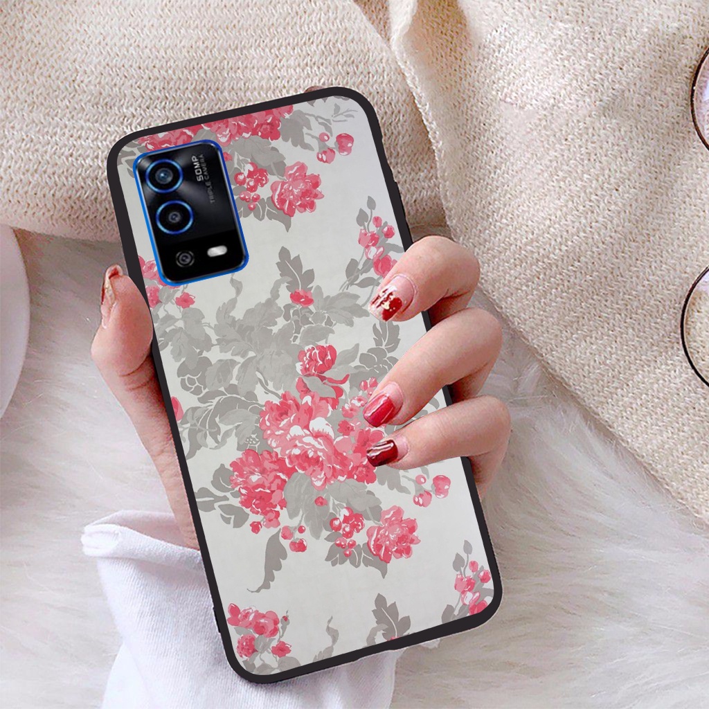 Ốp lưng Oppo A55 4G viền dẻo TPU BST Hoạ Tiết Hoa