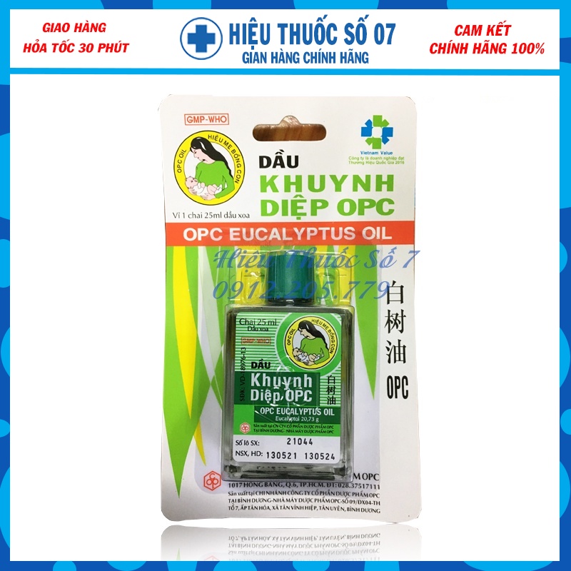 Dầu Khuynh Diệp OPC nhãn hiệu mẹ bồng con chai 25ml