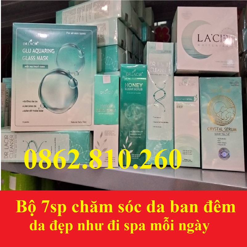 Bộ chăm sóc da ban đêm, 7 bước hoàn chỉnh cho lan da như chăm sóc ở Spa, Drlacir chính hãng