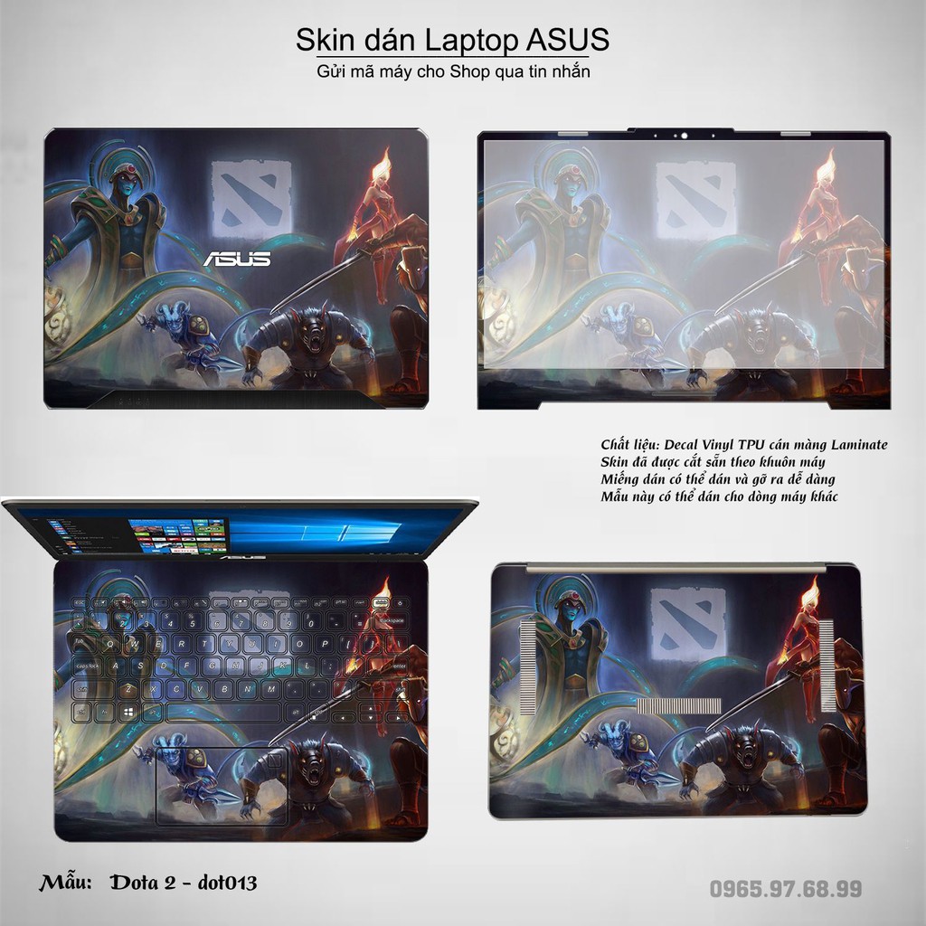 Skin dán Laptop Asus in hình Dota 2 _nhiều mẫu 3 (inbox mã máy cho Shop)