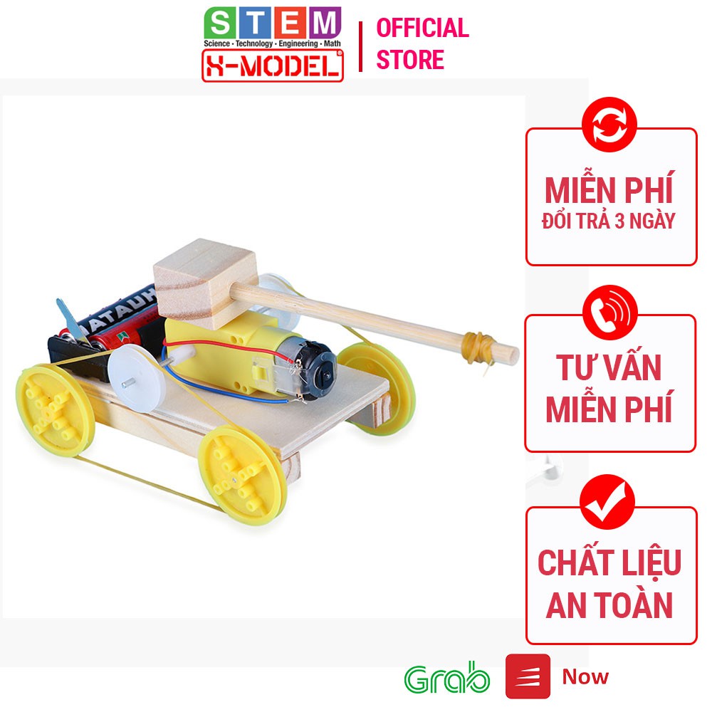 Đồ chơi khoa học sáng tạo X-MODEL ST60 Xe tăng gỗ cho bé
