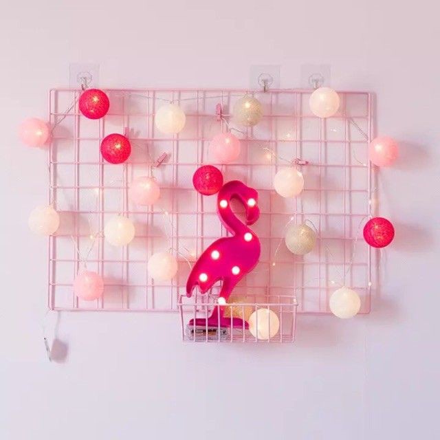 LƯỚI SẮT TRANG TRÍ  MÀU HỒNG 2 TẤM | BigBuy360 - bigbuy360.vn