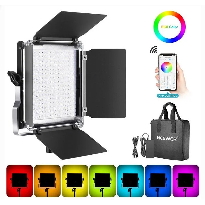 Bộ 2 đèn led quay phim chụp ảnh Neewer 660 RGB