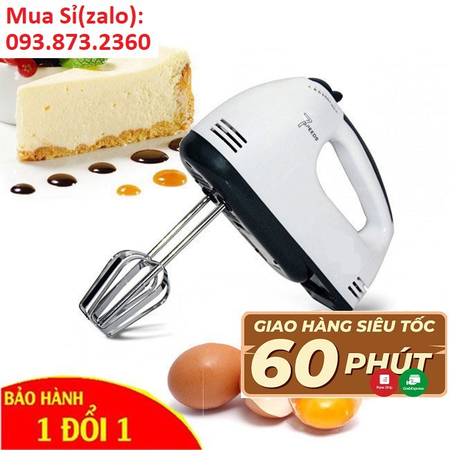 [Hot] Máy Đánh Trứng Mini Cầm Tay 7 Tốc Độ Công Suất 180W