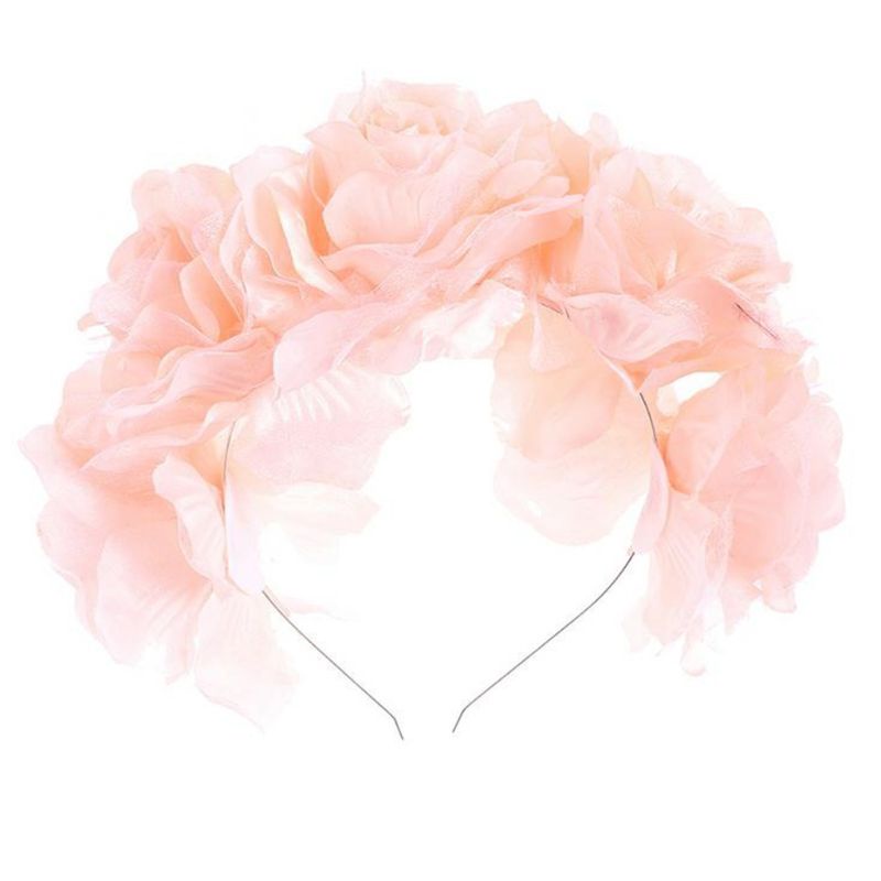 Vòng Hoa Đội Đầu 3D Bằng Kim Loại Cho Cô Dâu