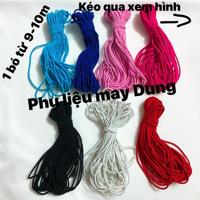 Thun đủ màu bảng 2-3mm(1bó 8-9m)