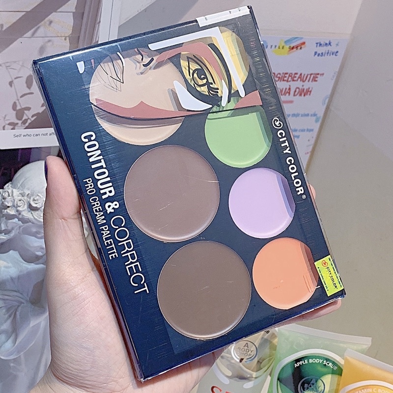 Tạo Khối &amp; Che Khuyết Điểm 3 Trong 1 City Color Contour &amp; Correct Cream Palette