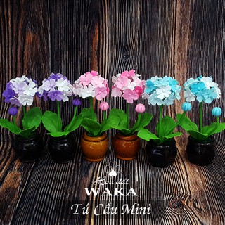 Hoa đất sét mini- tú cầu