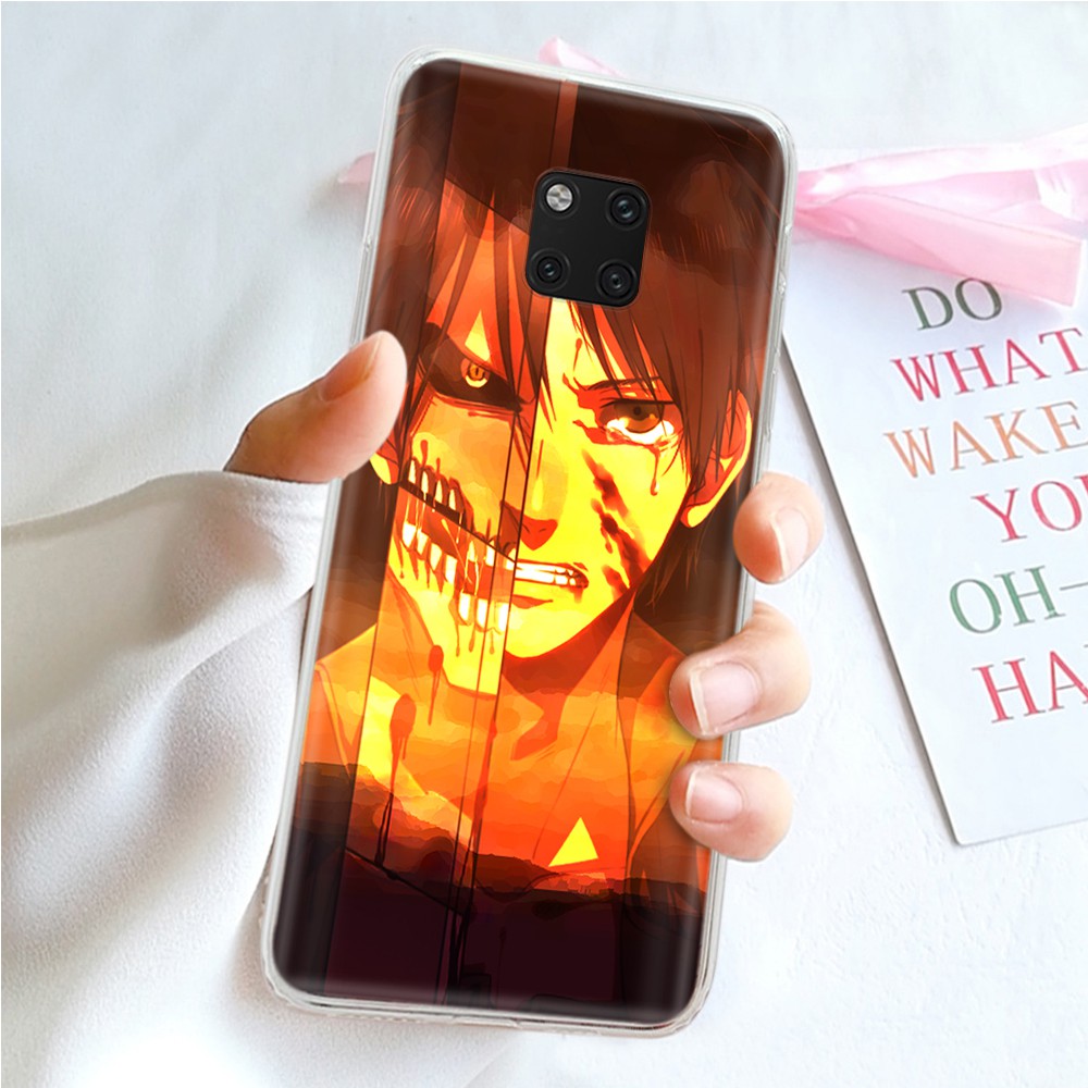 Ốp Điện Thoại Trong Suốt Hình Anime Attack On Titan Ty154 Cho Samsung Galaxy J7 Pro J8 Core J3 Plus J5 Prime A7 Duo