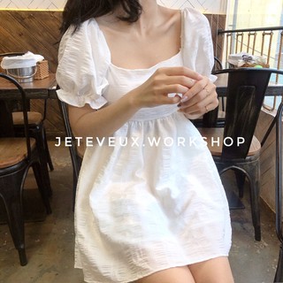 váy buột nơ trắng chun lưng