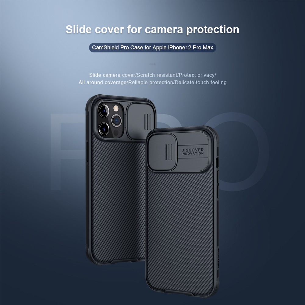 Ốp điện thoại NILLKIN kết hợp miếng bảo vệ camera sau chuyên dụng cho iPhone 12 Pro / 12 Pro Max / 12 Mini / 11 / 11 Pro / 11 Pro Max
