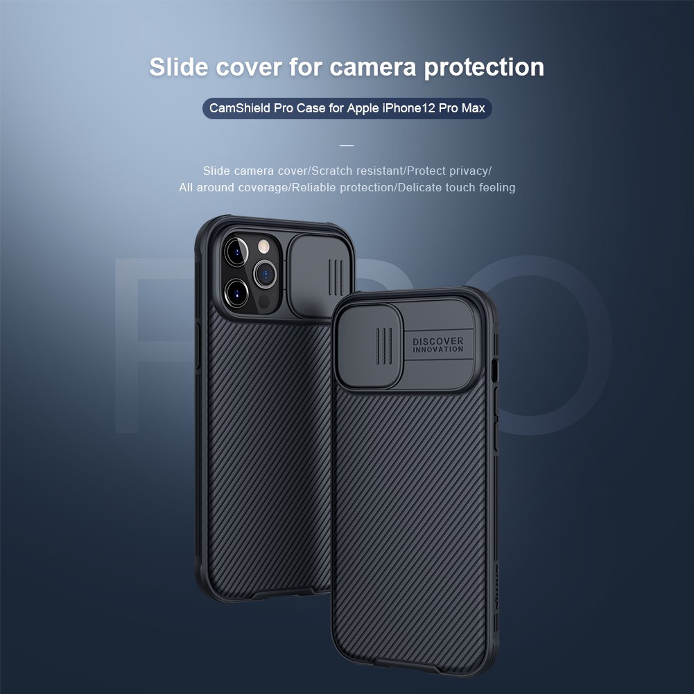 Ốp Điện Thoại NILLKIN Có Nắp Trượt Bảo Vệ Camera Tráng Gương Cho iPhone 14 Pro max 13 Pro 12 11 Pro 14 Pro max 13 mini 14 plus