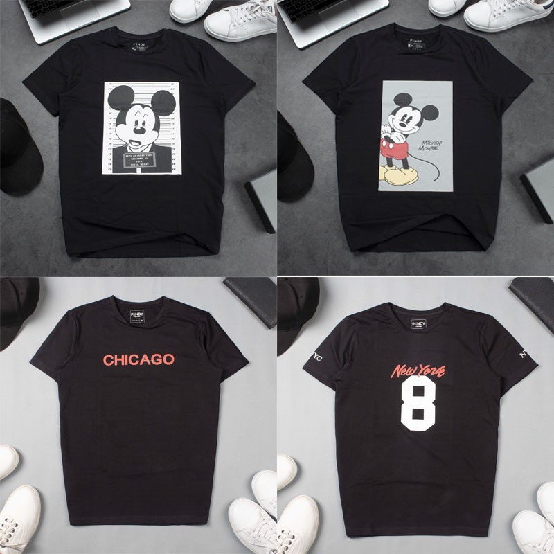 Áo Thun cotton Pandy in hình, tay ngắn Nam Nữ unisex , phông hình thiết kế , áo đôi