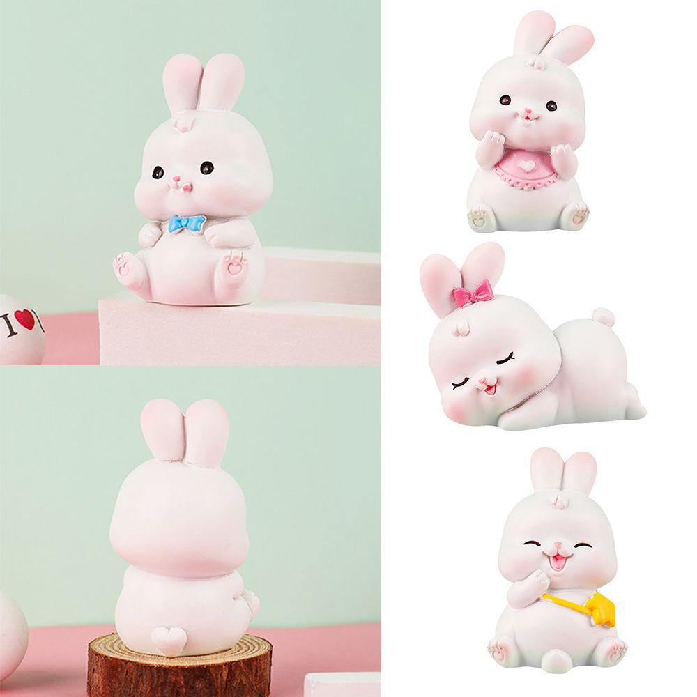 LAKAMIER Đồ trang trí Thỏ Bằng Nhựa Resin Trang Trí Nhà Cửa / Sân Vườn / Xe Hơi