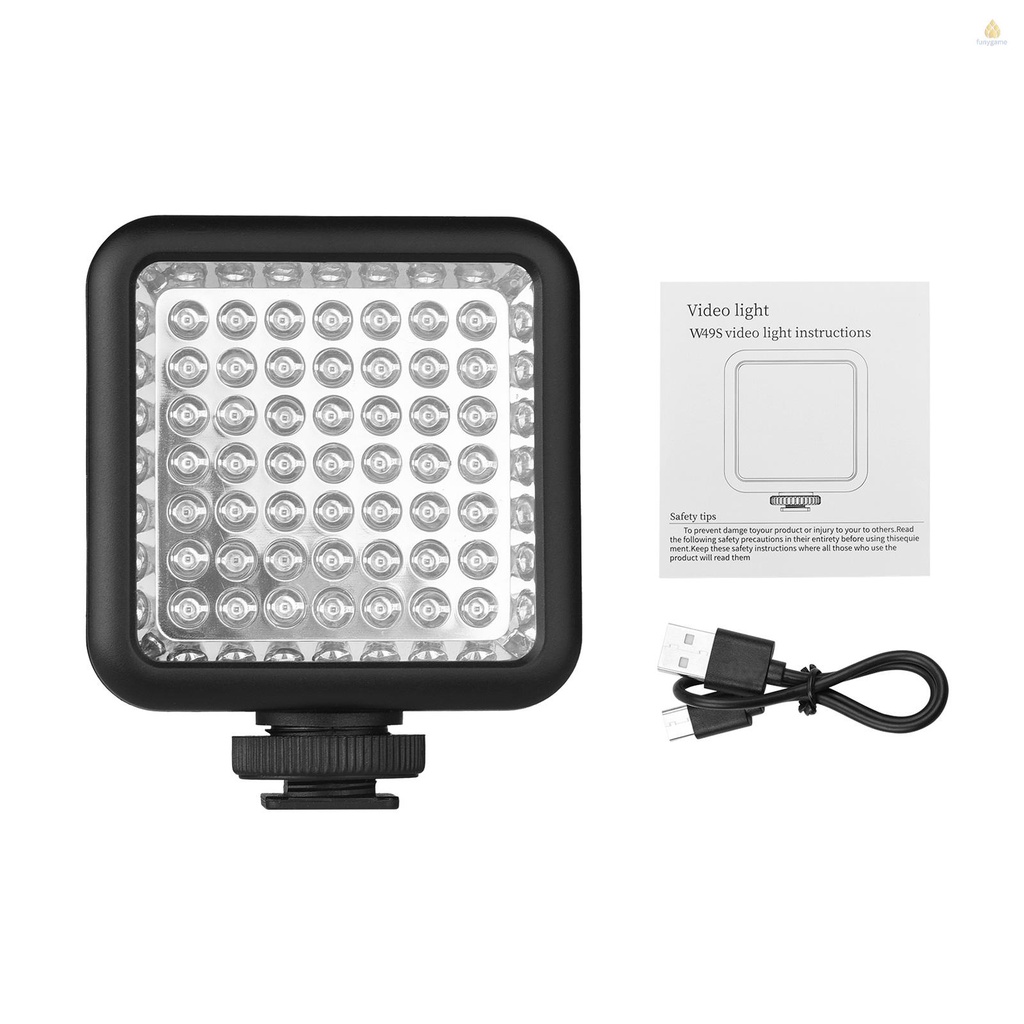 Đèn Hồng Ngoại Mini Andoer IR49S Có Thể Sạc Lại Với 3 Giá Đỡ Cho Máy Quay Video Reco