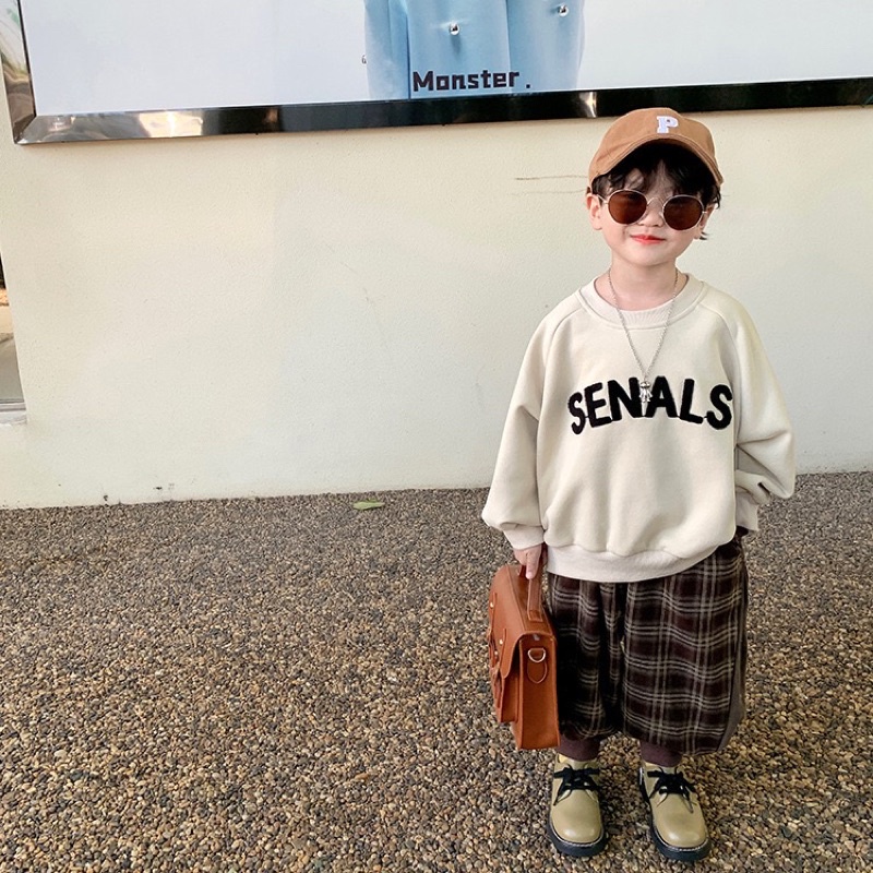 Áo Nỉ Dày Dặn Mùa Đông Cho Bé, Áo Nỉ Chữ Nổi Hàng Cao Cấp Bé Trai Bé Gái Từ 1-8 Tuổi