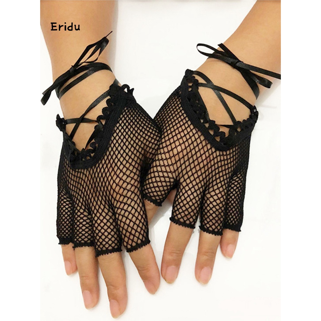 Găng Tay Đen Thiết Kế Đục Lỗ Thân Thiện Với Làn Da Dùng Khi Dự Tiệc