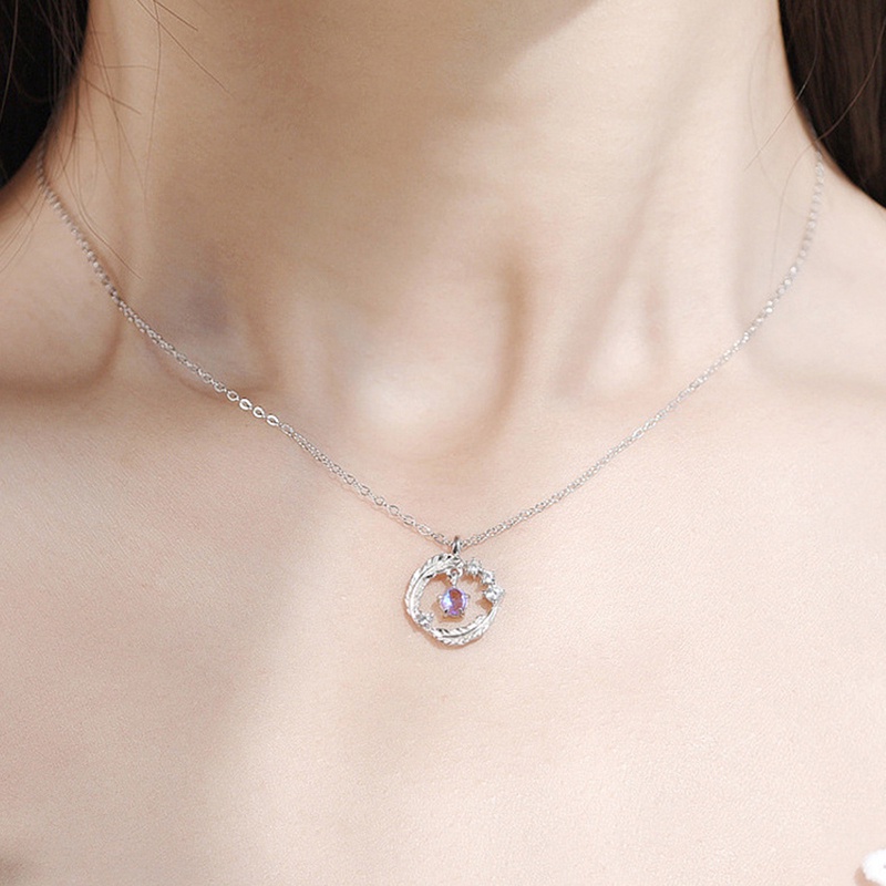 Vòng cổ Mạ Bạc Đính Đá Lấp Lánh Sang Trọng