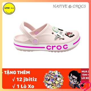 ⚡Dép cros hồng  viền hồng đế bánh mì💖sục cros hotrend BAY02 Cao Cấp ⭐