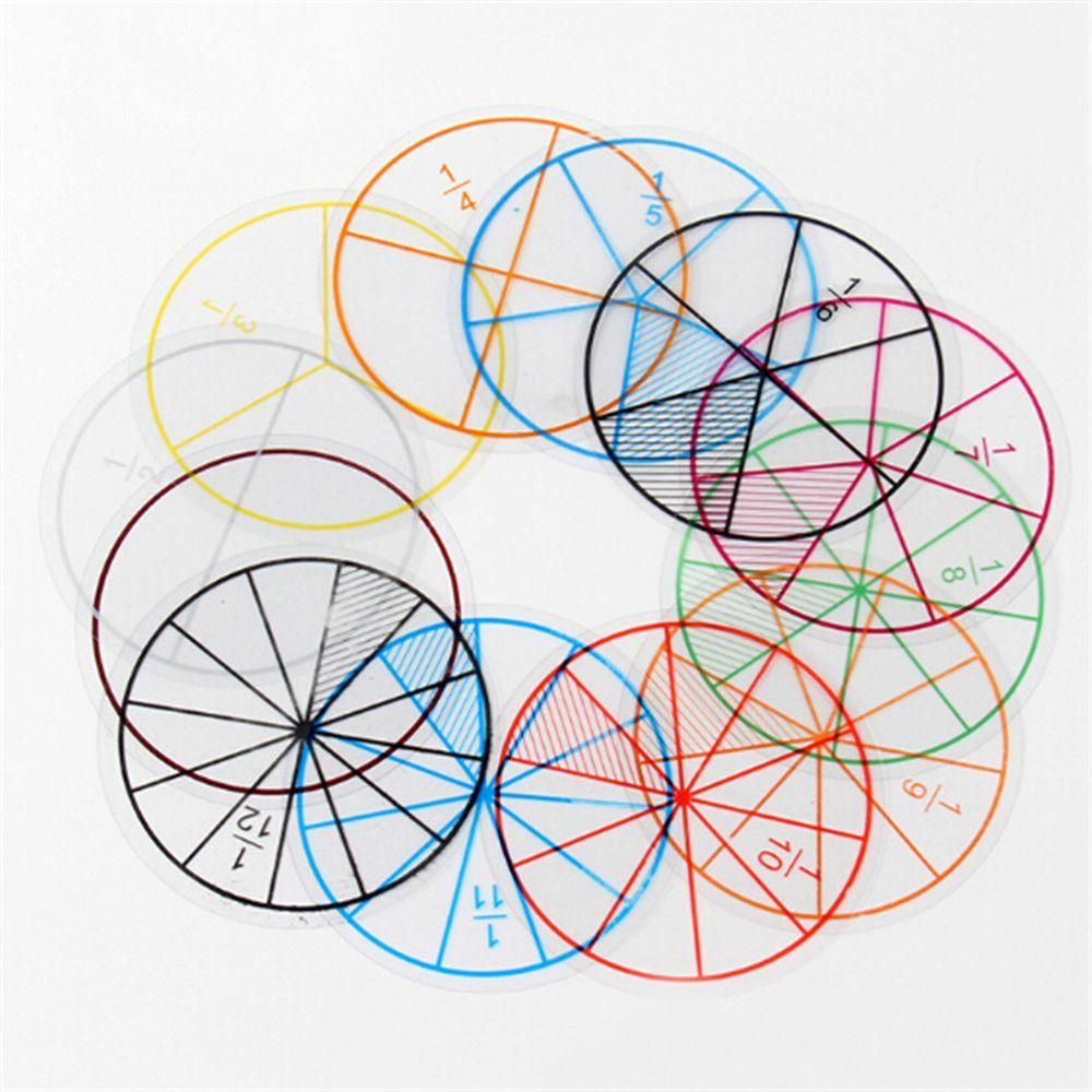 Set 12 Dụng Cụ Học Toán Hình Tròn 8cm Chuyên Dụng