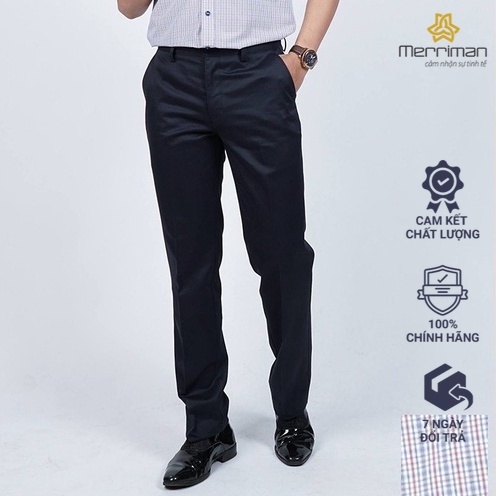 Quần kaki nam Merriman mã THMK022 chống nhăn màu Navy