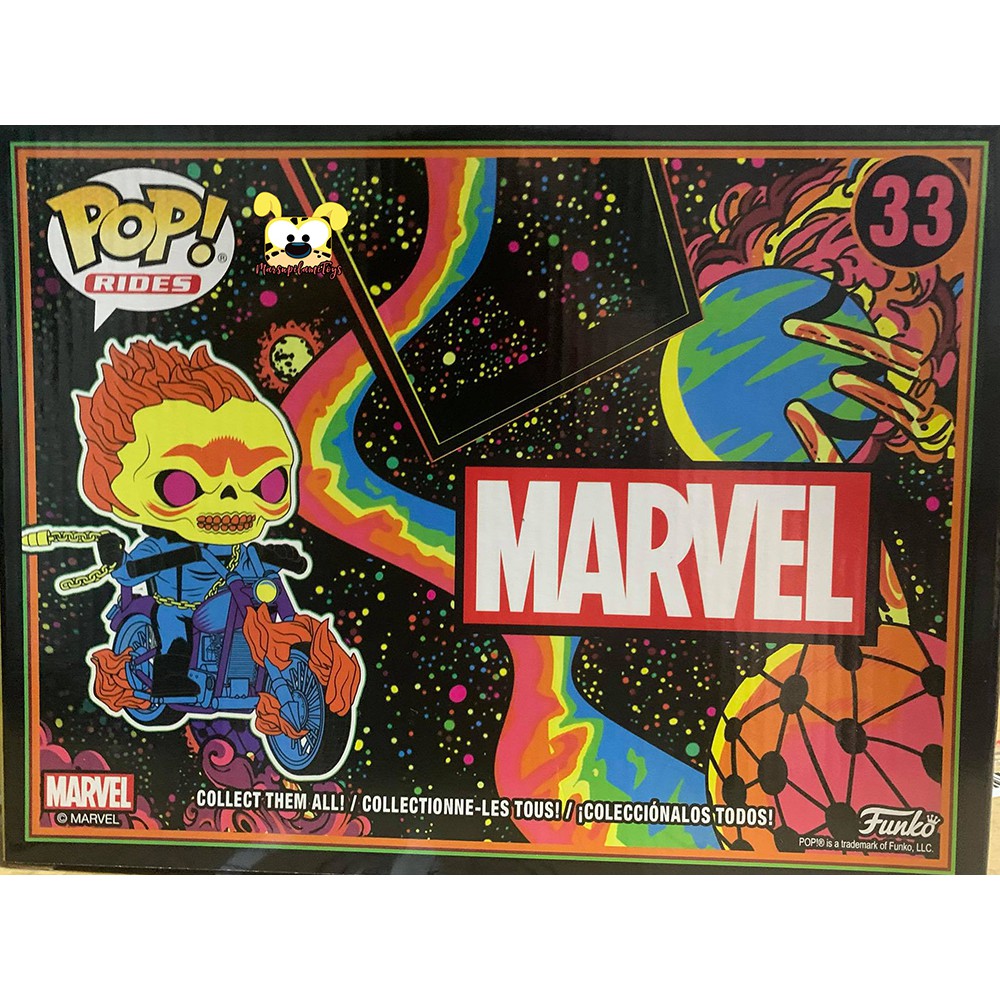 Mô Hình Funko Pop! Rides Black Light Ghost Rider - Funko Shop Exclusive