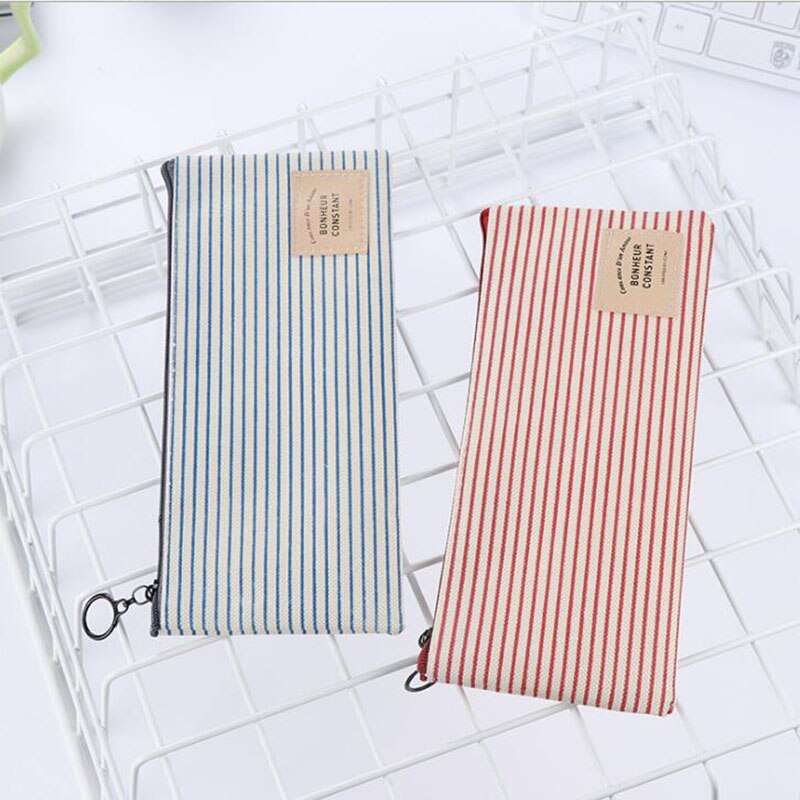 Túi đựng bút bằng vải canvas thiết kế có tay cầm tiện lợi