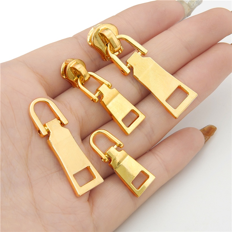 Set 2 đầu kéo bằng kim loại có thể tháo rời cho khoá kéo ba lô / áo khoác diy