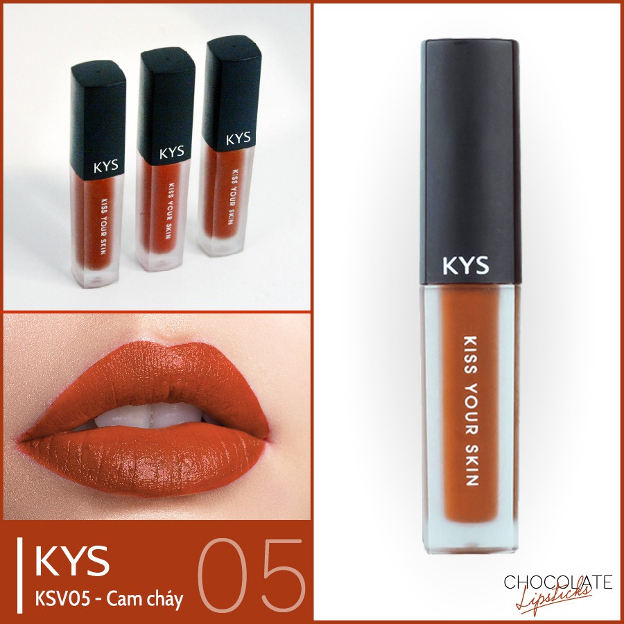 Son kem lì Chocolate KYS (Cam cháy-phiên bản giới hạn) 2,5g | Thế Giới Skin Care
