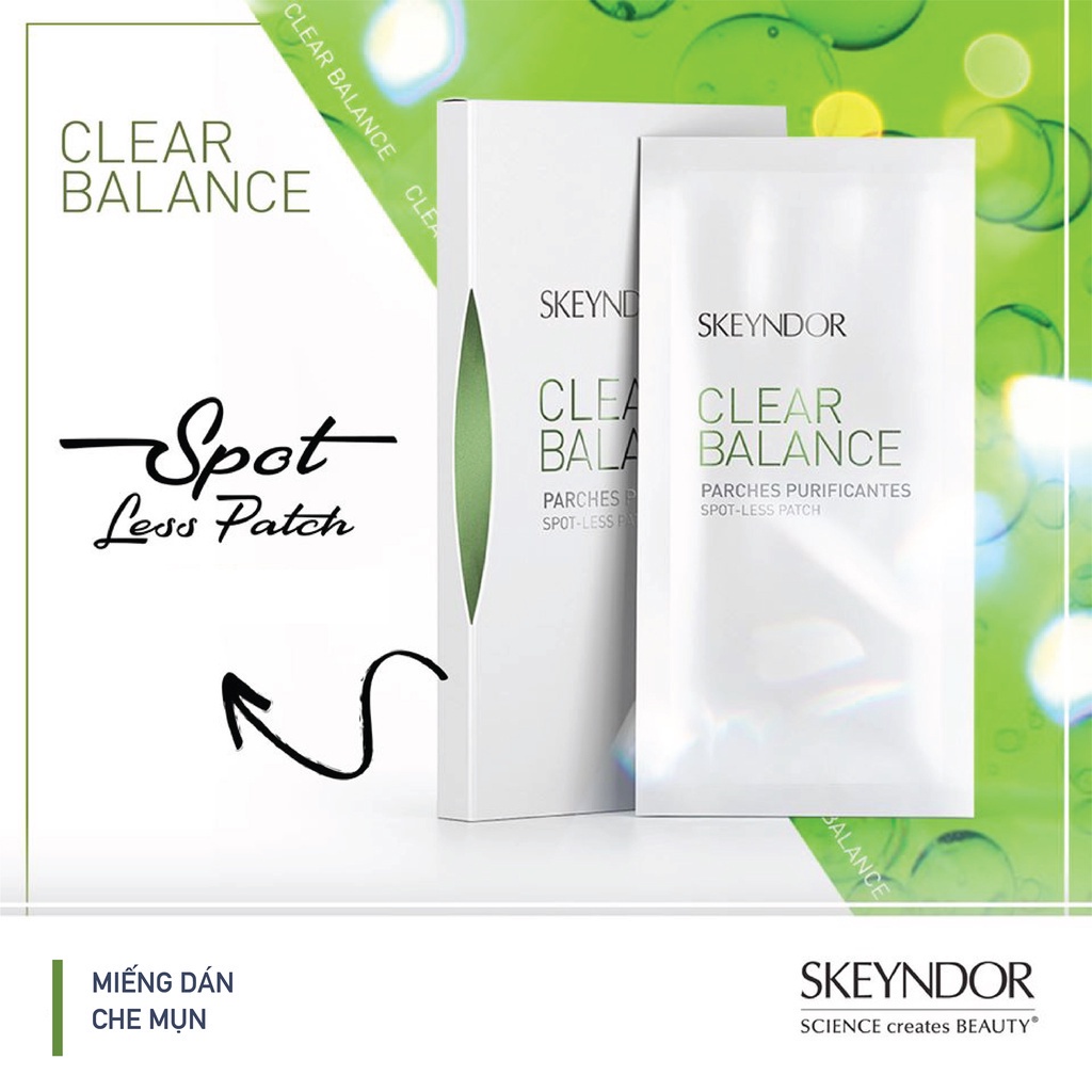 SKEYNDOR Clear Balance Miếng dán làm sạch lỗ chân lông, giảm thâm cho da thiên dầu Spot-Less Patch - 2 gói x 12 miếng | BigBuy360 - bigbuy360.vn