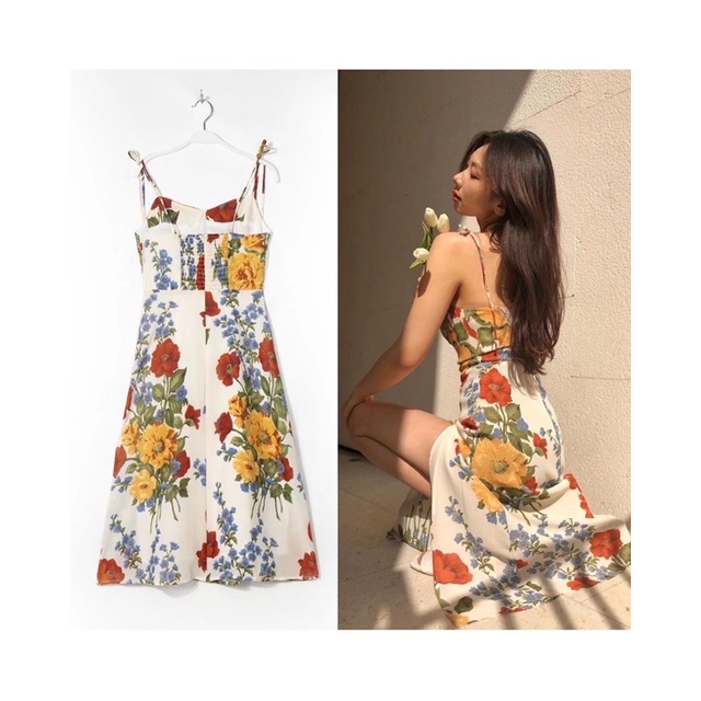 Order 15 ngày- Đầm dây hoa xẻ tà